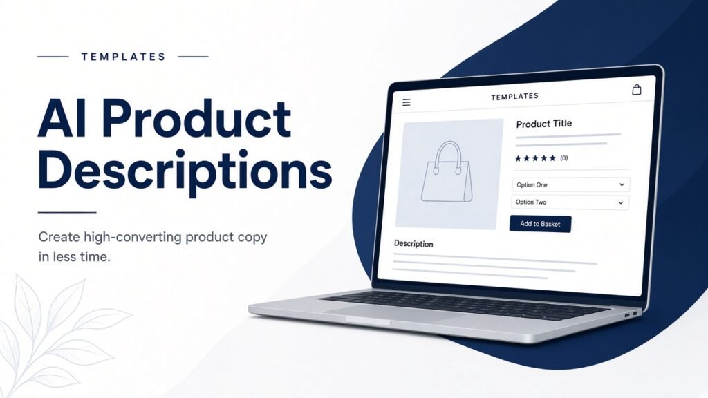 Copy-paste AI product description templates for Shopify and WooCommerce UK 2026