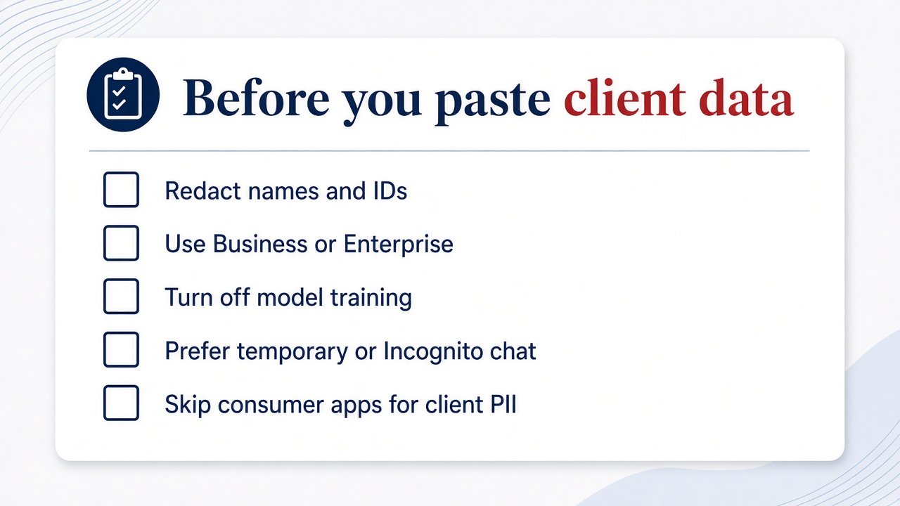 UK GDPR checklist before putting client data into an AI chatbot